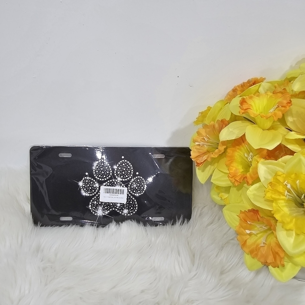 New dog paw license plate